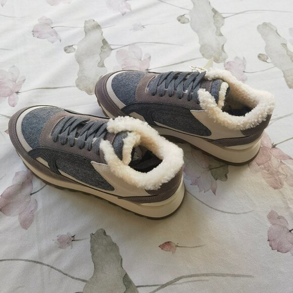 Brunello Cucinelli Fleece-Lined Casual Sneakers - Picture 2 of 7